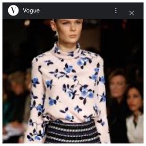 Runway Oscar de la Renta 2015 runway silk blouse